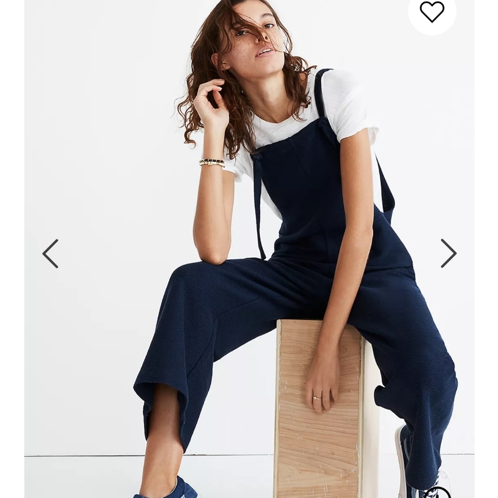 Madewell Texture & Thread Tie-Strap Overalls